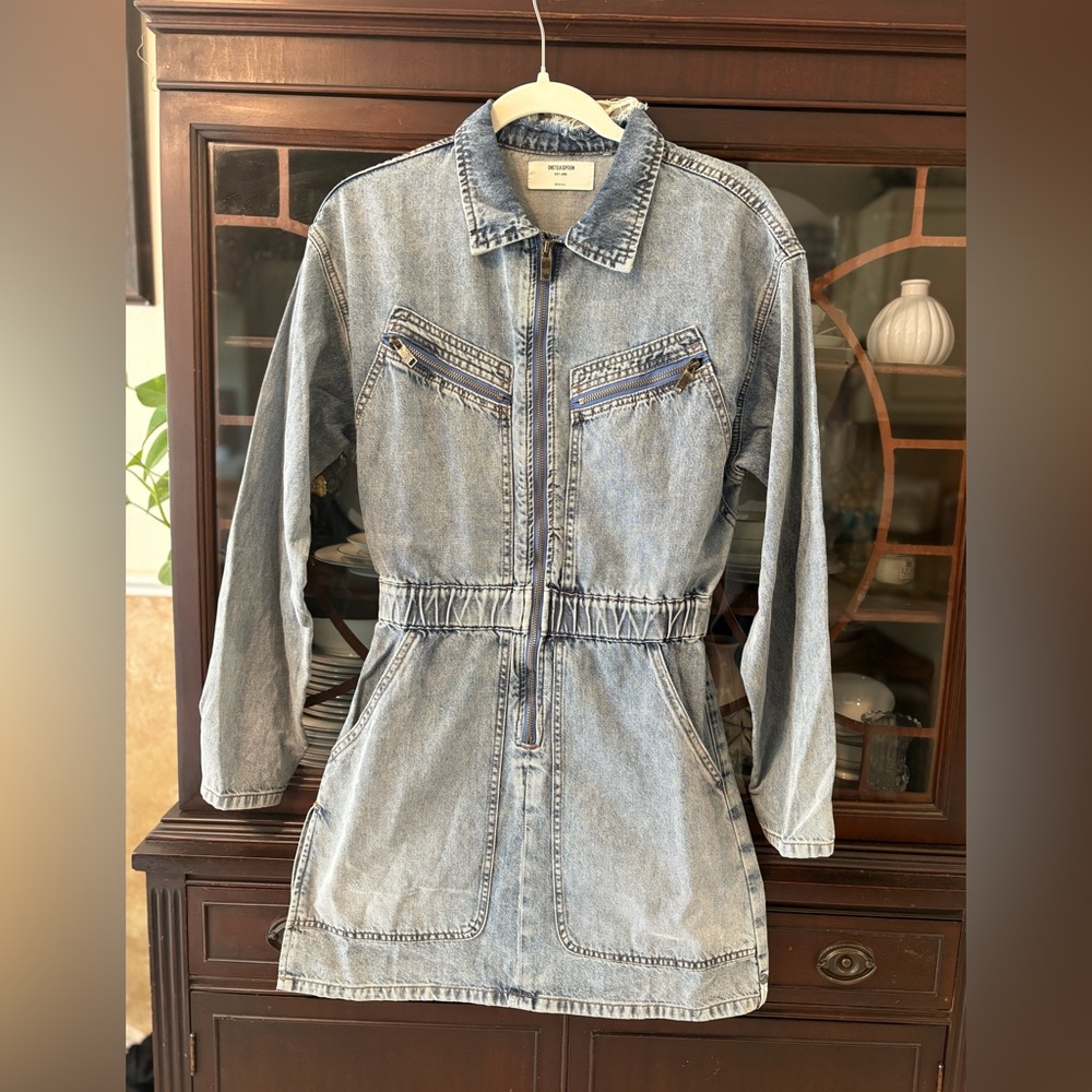 One Teaspoon Long sleeve Jean Dress . Small